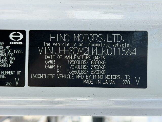 2020 Hino 195 22' Jerr-Dan Rollback Car Carrier Sharkbed Truck Homestead FL