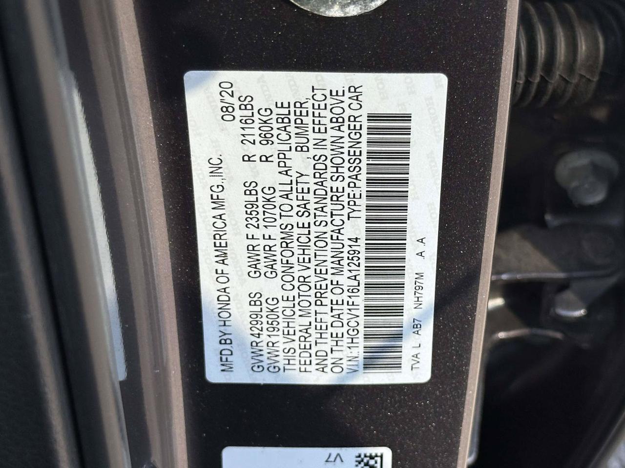 2020 Honda Accord LX Alexandria VA