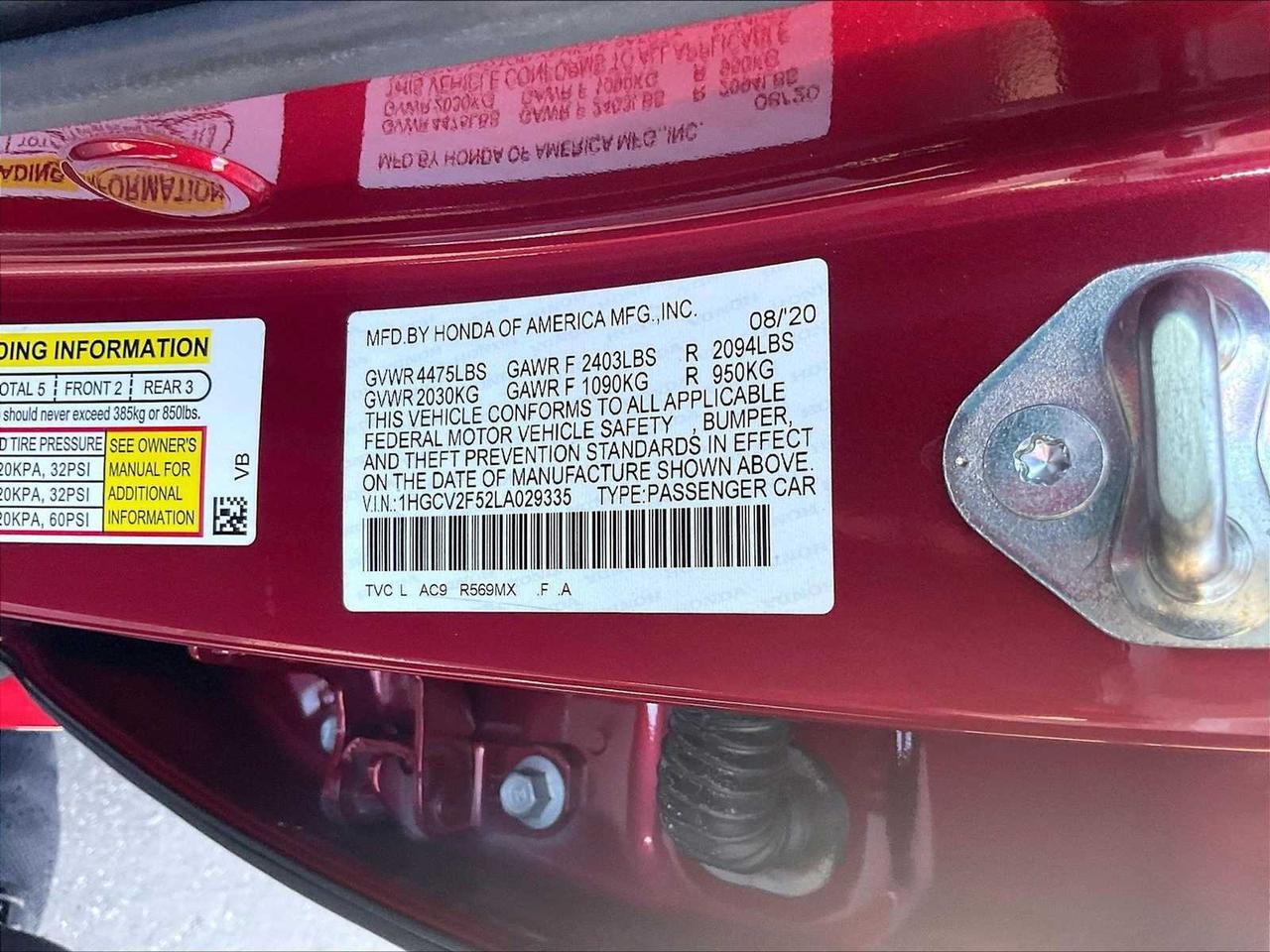 2020 Honda Accord Sedan EX-L Roseville CA
