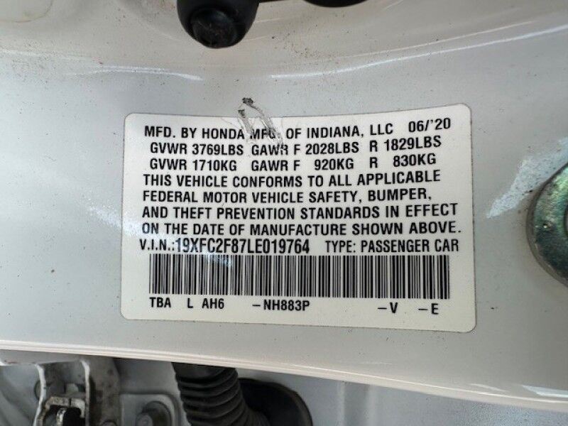 2020 Honda CIVIC SEDAN SPORT SERVICED BRAND NEW TIRES BLACKED OUT WHEELS SERVICED 2.0L ENGINE Sarasota FL