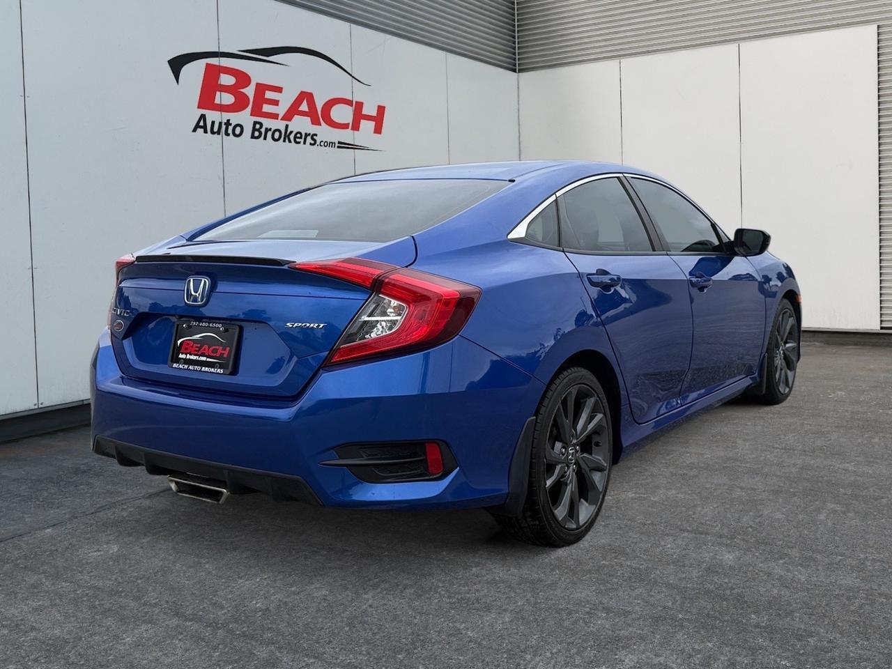2020 Honda Civic Sedan Sport, BLUETOOTH, BACKUP CAMERA, POWER MIRRORS, KEYLESS ENTRY, KEYLESS START, STEERING WHEEL CONTROLS, AUTOMATIC HEADLIGHTS, SPARE TIRE, ONLY 1 OWNER! Norfolk VA