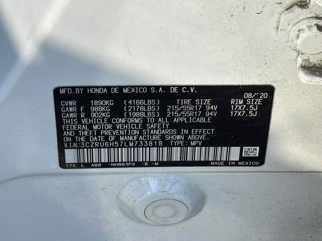 2020 Honda HR-V EX Alexandria VA