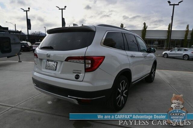 2020 Honda Pilot Touring / AWD / AutoStart / Front & Rear Heated Leather Seats / Sunroof / Navigation / Lane Departure & Blind Spot Alert / Apple CarPlay & Android Auto / Rear Entertainment / 3rd Row / Seats 8 / 26 MPG Anchorage AK