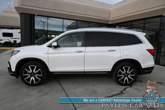 2020 Honda Pilot Touring / AWD / AutoStart / Front & Rear Heated Leather Seats / Sunroof / Navigation / Lane Departure & Blind Spot Alert / Apple CarPlay & Android Auto / Rear Entertainment / 3rd Row / Seats 8 / 26 MPG Anchorage AK