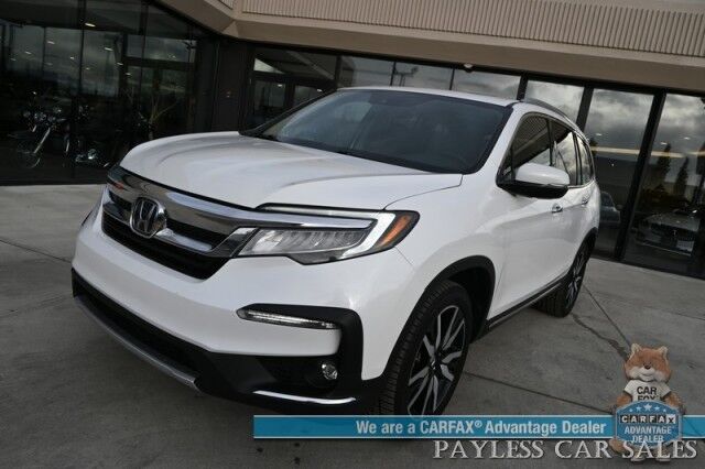 2020 Honda Pilot Touring / AWD / AutoStart / Front & Rear Heated Leather Seats / Sunroof / Navigation / Lane Departure & Blind Spot Alert / Apple CarPlay & Android Auto / Rear Entertainment / 3rd Row / Seats 8 / 26 MPG Anchorage AK