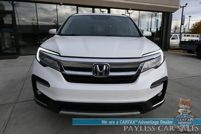 2020 Honda Pilot Touring / AWD / AutoStart / Front & Rear Heated Leather Seats / Sunroof / Navigation / Lane Departure & Blind Spot Alert / Apple CarPlay & Android Auto / Rear Entertainment / 3rd Row / Seats 8 / 26 MPG Anchorage AK