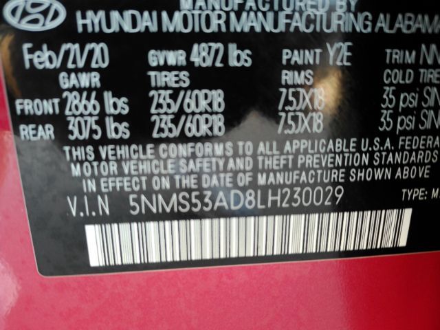 2020 Hyundai Santa Fe Limited Plano TX