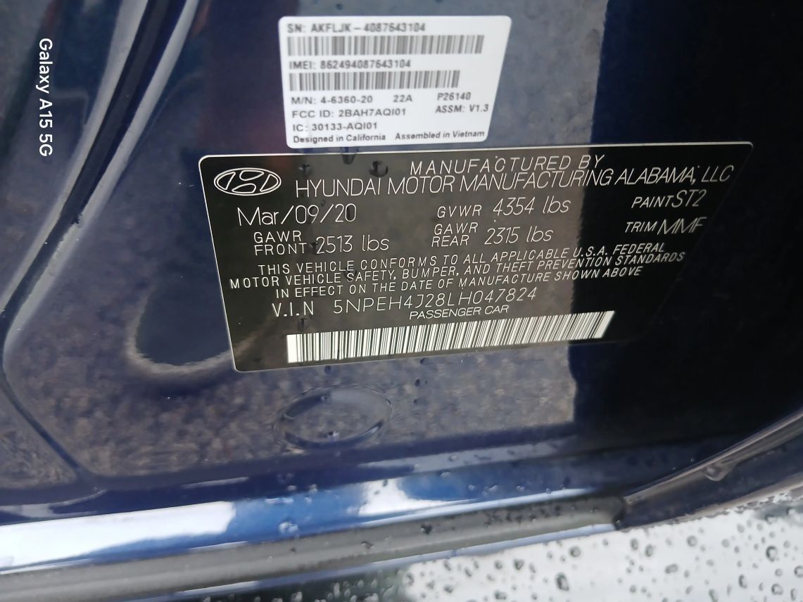 2020 Hyundai Sonata Limited Sedan 4D Maitland FL