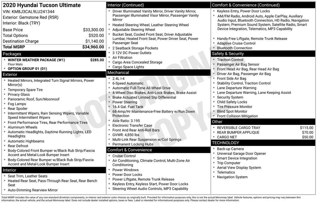 2020 Hyundai Tucson Ultimate Akron OH