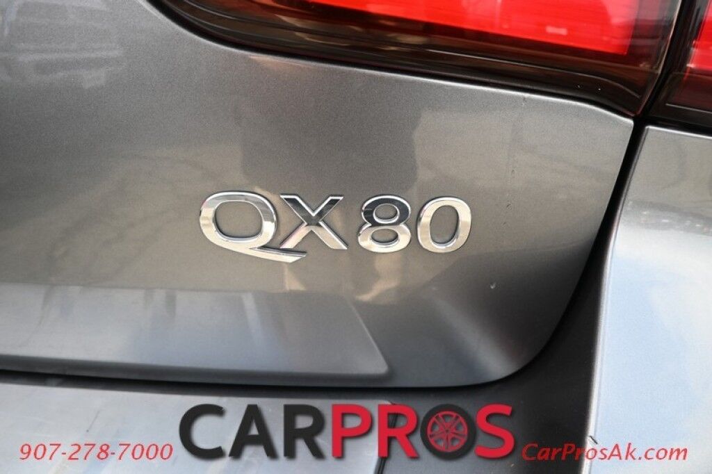 2020 INFINITI QX80 LUXE - AWD - Remote Start - 5.6L V8 - Proassist Assist Pkg - Power & Leather Heated Seats - Heated Steering Wheel - Bose Premium Audio - Apple CarPlay/Android Auto - NAV - Backup Camera - 2nd Row Captain Seats - 3rd Row - Seats 7 - Sunroof - Tow Pkg Anchorage AK