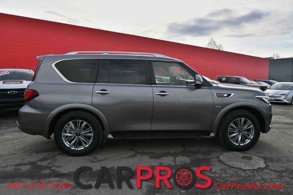 2020 INFINITI QX80 LUXE - AWD - Remote Start - 5.6L V8 - Proassist Assist Pkg - Power & Leather Heated Seats - Heated Steering Wheel - Bose Premium Audio - Apple CarPlay/Android Auto - NAV - Backup Camera - 2nd Row Captain Seats - 3rd Row - Seats 7 - Sunroof - Tow Pkg Anchorage AK