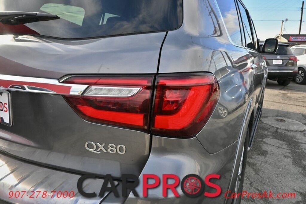 2020 INFINITI QX80 LUXE - AWD - Remote Start - 5.6L V8 - Proassist Assist Pkg - Power & Leather Heated Seats - Heated Steering Wheel - Bose Premium Audio - Apple CarPlay/Android Auto - NAV - Backup Camera - 2nd Row Captain Seats - 3rd Row - Seats 7 - Sunroof - Tow Pkg Anchorage AK