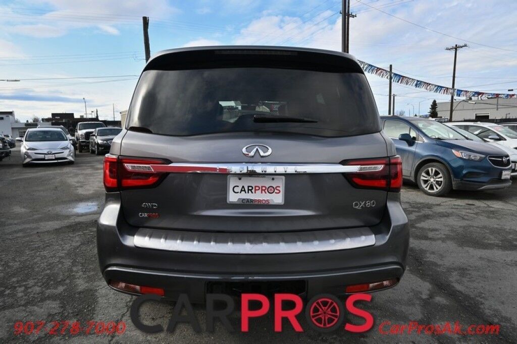 2020 INFINITI QX80 LUXE - AWD - Remote Start - 5.6L V8 - Proassist Assist Pkg - Power & Leather Heated Seats - Heated Steering Wheel - Bose Premium Audio - Apple CarPlay/Android Auto - NAV - Backup Camera - 2nd Row Captain Seats - 3rd Row - Seats 7 - Sunroof - Tow Pkg Anchorage AK