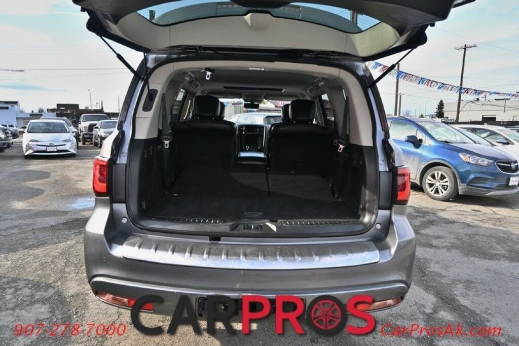 2020 INFINITI QX80 LUXE - AWD - Remote Start - 5.6L V8 - Proassist Assist Pkg - Power & Leather Heated Seats - Heated Steering Wheel - Bose Premium Audio - Apple CarPlay/Android Auto - NAV - Backup Camera - 2nd Row Captain Seats - 3rd Row - Seats 7 - Sunroof - Tow Pkg Anchorage AK