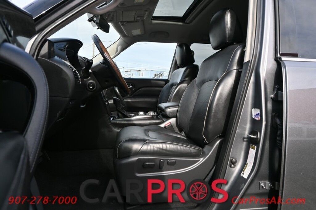 2020 INFINITI QX80 LUXE - V8 - AWD - Proassist & Driver Assist Pkg - Power Leather Heated Seats - Heated Steering Wheel - Remote Start - Bose Premium Audio - NAV - Backup Camera - Apple CarPlay/Android Auto - 3rd Row - Seats 7 - Sunroof - Tow Pkg Anchorage AK