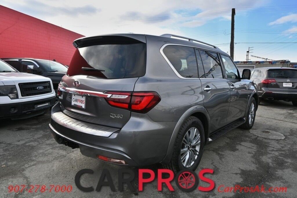 2020 INFINITI QX80 LUXE - V8 - AWD - Proassist & Driver Assist Pkg - Power Leather Heated Seats - Heated Steering Wheel - Remote Start - Bose Premium Audio - NAV - Backup Camera - Apple CarPlay/Android Auto - 3rd Row - Seats 7 - Sunroof - Tow Pkg Anchorage AK