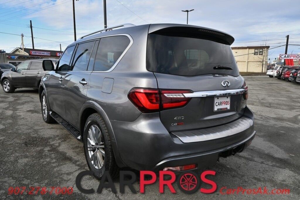 2020 INFINITI QX80 LUXE - V8 - AWD - Proassist & Driver Assist Pkg - Power Leather Heated Seats - Heated Steering Wheel - Remote Start - Bose Premium Audio - NAV - Backup Camera - Apple CarPlay/Android Auto - 3rd Row - Seats 7 - Sunroof - Tow Pkg Anchorage AK
