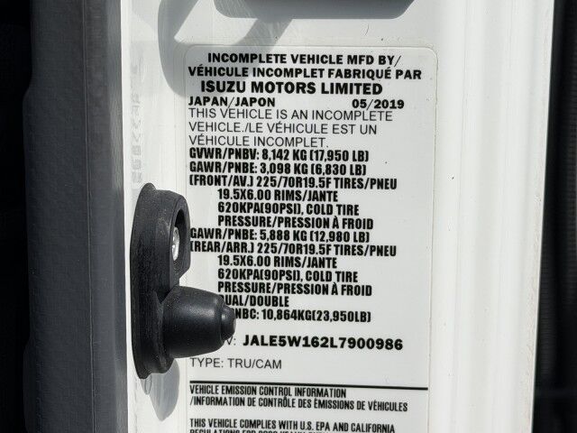 2020 Isuzu NQR 16' Refrigerated Truck with 3,000 lbs. Lift Gate Homestead FL