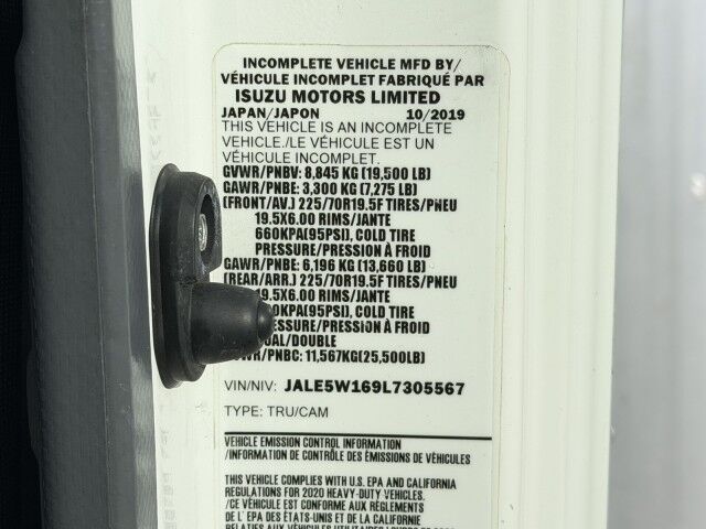 2020 Isuzu NRR 16' Box Truck with 2,500lbs. Lift Gate Homestead FL