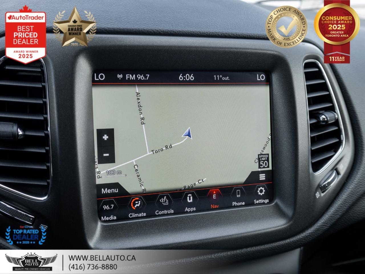 2020 Jeep Compass Trailhawk | 4WD | NAVI | B.CAM | DRVEMDS | LTHR | NOACCIDENT Toronto ON