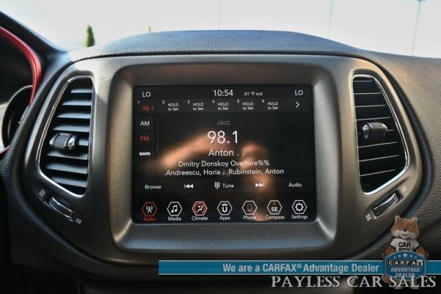 2020 Jeep Compass Trailhawk / 4X4 / Automatic / Premium Leather Trimmed Seats / Cruise Control / Apple CarPlay & Android Auto / Power Windows, Locks & Mirrors / Keyless Entry & Start / Back Up Cam / 30 MPG Anchorage AK