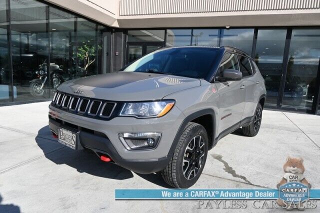 2020 Jeep Compass Trailhawk / 4X4 / Automatic / Premium Leather Trimmed Seats / Cruise Control / Apple CarPlay & Android Auto / Power Windows, Locks & Mirrors / Keyless Entry & Start / Back Up Cam / 30 MPG Anchorage AK