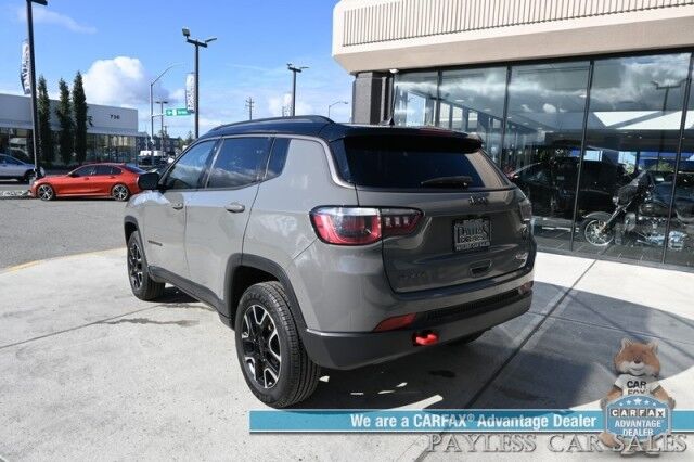 2020 Jeep Compass Trailhawk / 4X4 / Automatic / Premium Leather Trimmed Seats / Cruise Control / Apple CarPlay & Android Auto / Power Windows, Locks & Mirrors / Keyless Entry & Start / Back Up Cam / 30 MPG Anchorage AK