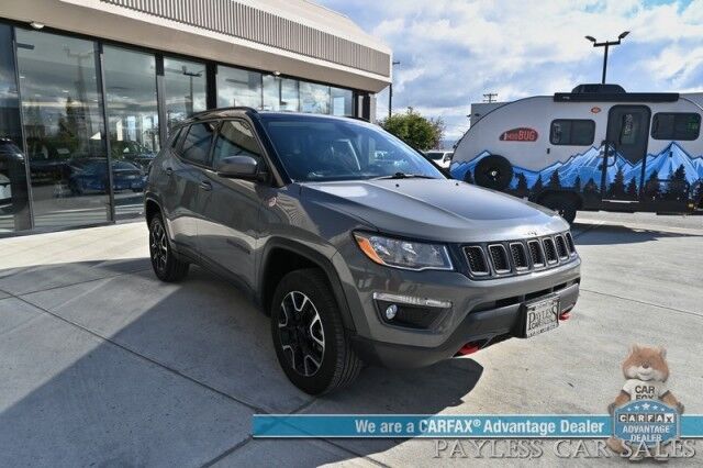 2020 Jeep Compass Trailhawk / 4X4 / Automatic / Premium Leather Trimmed Seats / Cruise Control / Apple CarPlay & Android Auto / Power Windows, Locks & Mirrors / Keyless Entry & Start / Back Up Cam / 30 MPG Anchorage AK