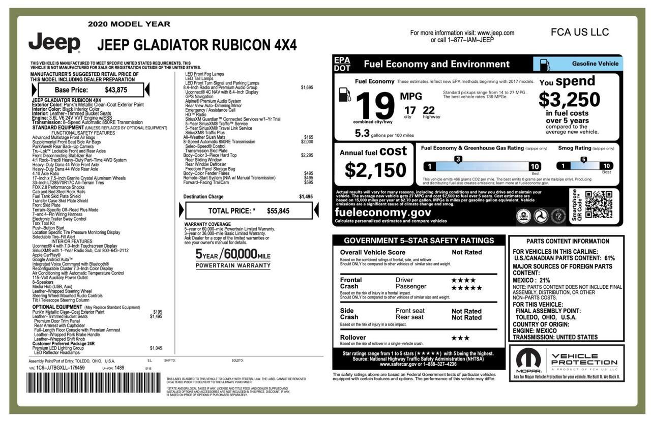 2020 Jeep Gladiator Rubicon