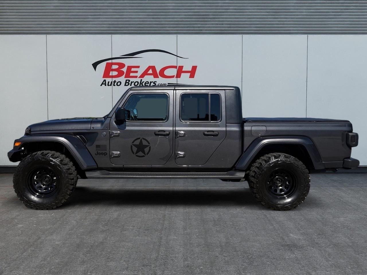 2020 Jeep Gladiator Sport S 4X4, HEATED SEATS, HEATED STEERING WHEEL, APPLE CARPLAY/ANDROID AUTO, BACKUP CAMERA, POWER/HEATED MIRRORS, TOW PACKAGE, UNIVERSAL GARAGE DOOR OPENER, REMOTE START, ONLY 1 OWNER, CLEAN CARFAX! Norfolk VA