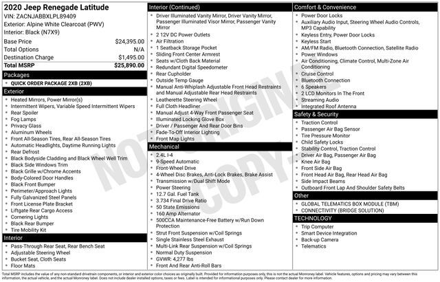 2020 Jeep Renegade Latitude Raleigh NC