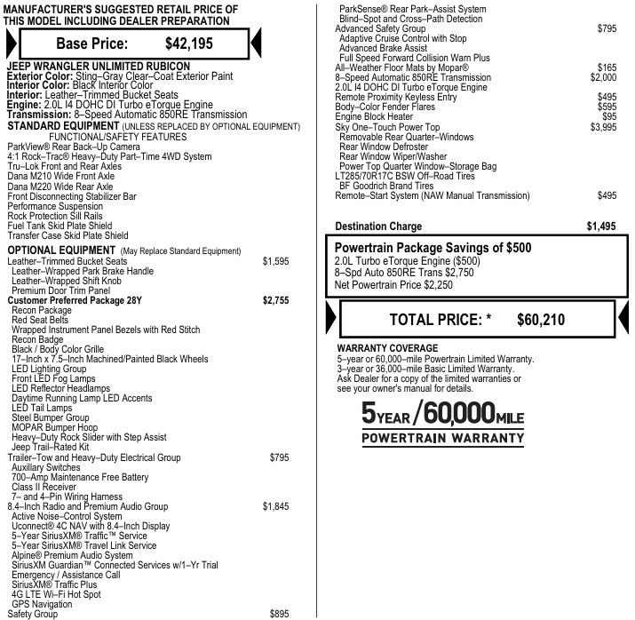 2020 Jeep Wrangler Unlimited Recon Knoxville TN