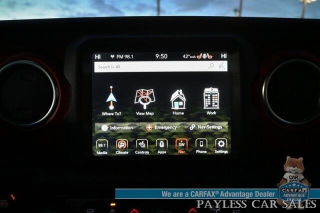 2020 Jeep Wrangler Unlimited Rubicon / 4X4 / Auto Start / Heated Leather Seats / Heated Steering Wheel / NAV / Alpine Speakers / Adaptive Cruise Control / Blind Spot Alert / Apple CarPlay & Android Auto / ZEON12-S Winch / FUEL Wheels / Tow Pkg Anchorage AK