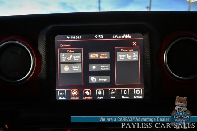 2020 Jeep Wrangler Unlimited Rubicon / 4X4 / Auto Start / Heated Leather Seats / Heated Steering Wheel / NAV / Alpine Speakers / Adaptive Cruise Control / Blind Spot Alert / Apple CarPlay & Android Auto / ZEON12-S Winch / FUEL Wheels / Tow Pkg Anchorage AK