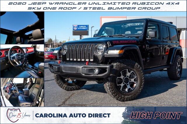 2020 Jeep Wrangler Unlimited Rubicon 4X4 / Sky One Roof / Steel Bumper Group!