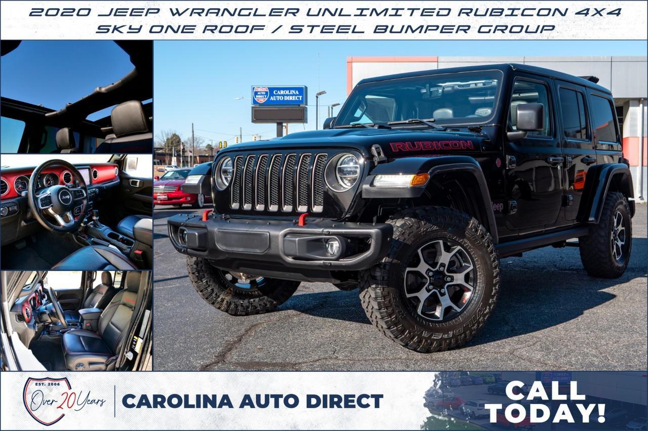 2020 Jeep Wrangler Unlimited Rubicon 4X4 / Sky One Roof / Steel Bumper Group!