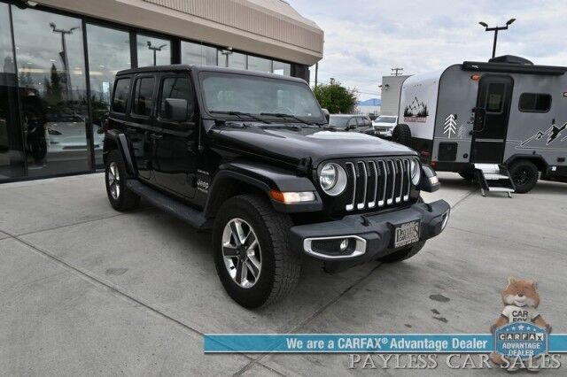 2020 Jeep Wrangler Unlimited Sahara / 4X4 / Hybrid / Automatic / Hardtop / Power Locks, Windows & Mirrors / Apple CarPlay & Android Auto / Back Up Camera / Air Conditioning / Cruise Control / Alloy Wheels / 22 MPG / 1-Owner Anchorage AK