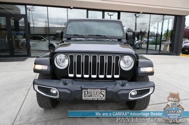 2020 Jeep Wrangler Unlimited Sahara / 4X4 / Hybrid / Automatic / Hardtop / Power Locks, Windows & Mirrors / Apple CarPlay & Android Auto / Back Up Camera / Air Conditioning / Cruise Control / Alloy Wheels / 22 MPG / 1-Owner