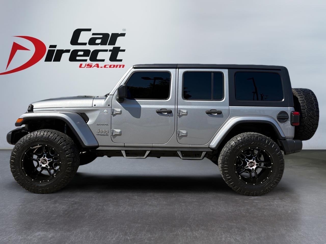 2020 Jeep Wrangler Unlimited Sahara, LIFTED, TUBULAR SIDE STEPS, FENDER FLARES, HARD TOP, APPLE CARPLAY/ANDROID AUTO, BACKUP CAMERA WITH PARKING SENSORS, REMOTE START, LOW MILES, CLEAN CARFAX, WRANGLE YOUR DRIVE!