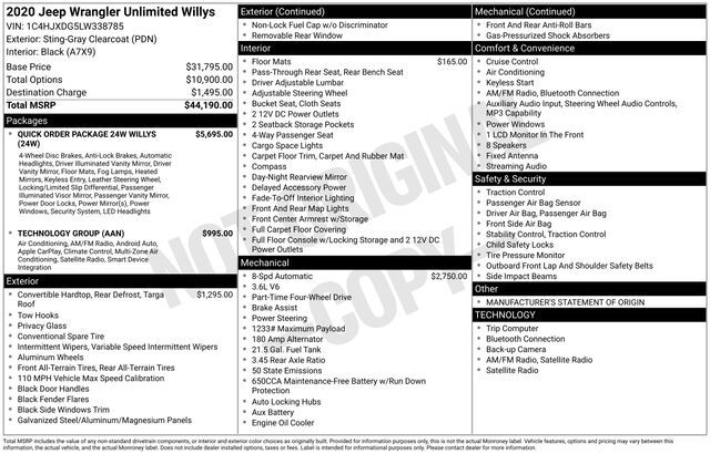 2020 Jeep Wrangler Unlimited Willys Raleigh NC