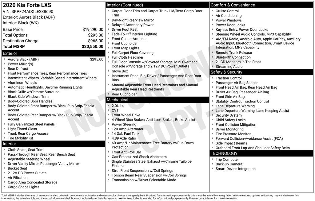 2020 Kia Forte LXS Akron OH
