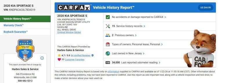 2020 Kia Sportage S - LEATHER - HEATED SEATS Whitinsville MA