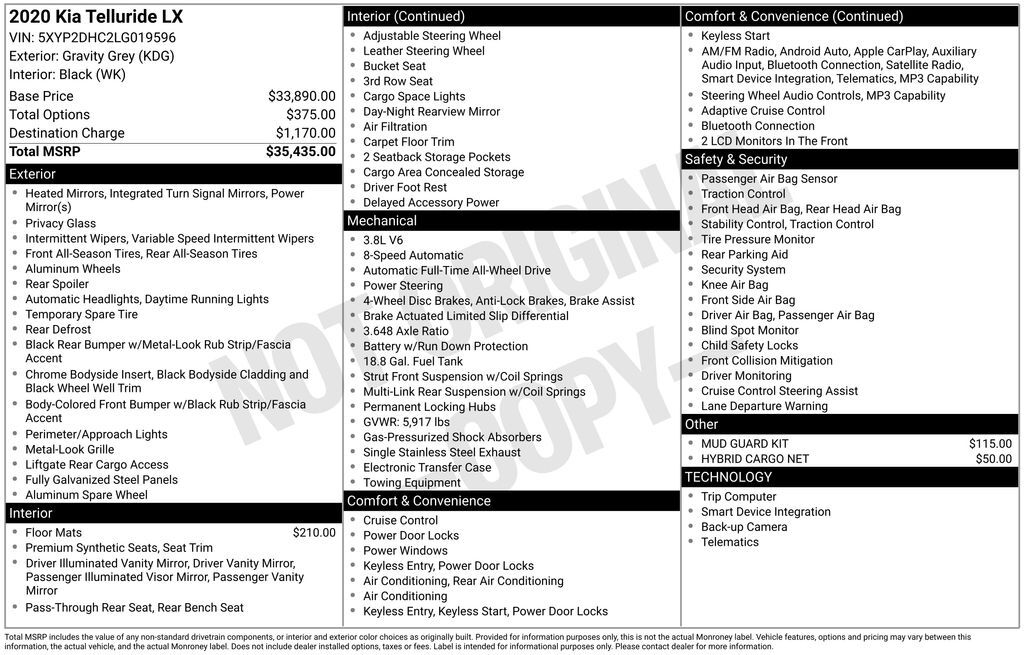 2020 Kia Telluride LX Akron OH