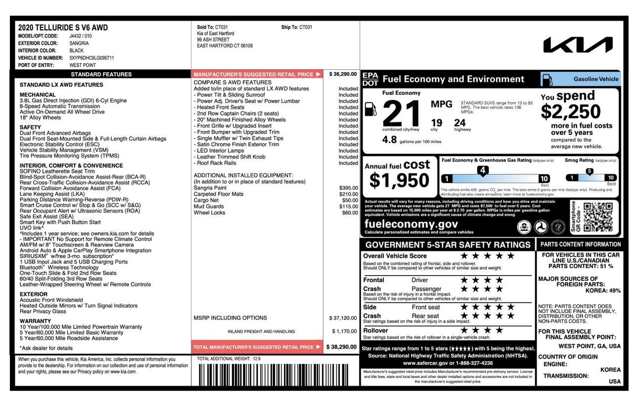 2020 Kia Telluride S AWD Tallmadge OH