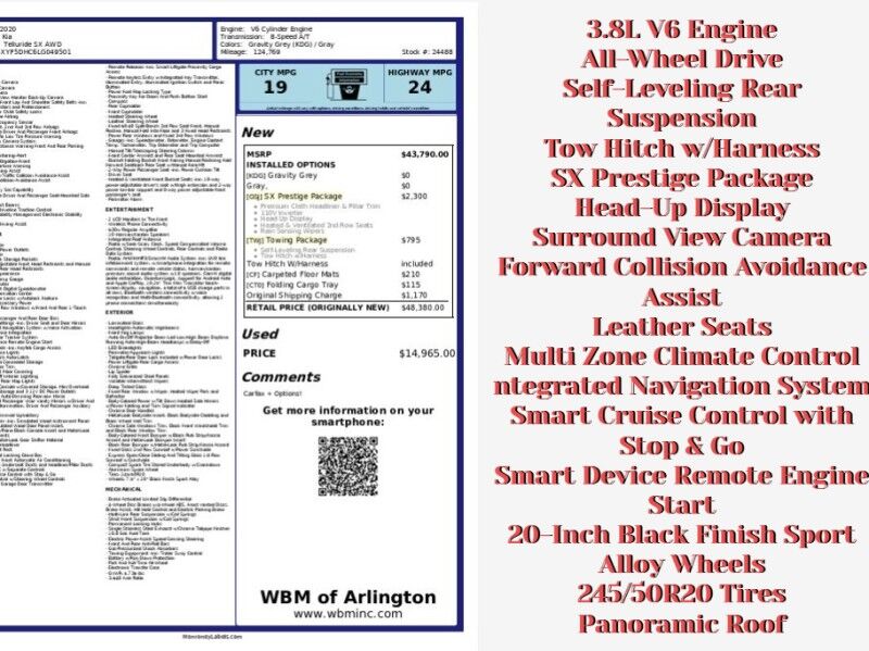 2020 Kia Telluride SX AWD w/ Prestige Package Arlington VA