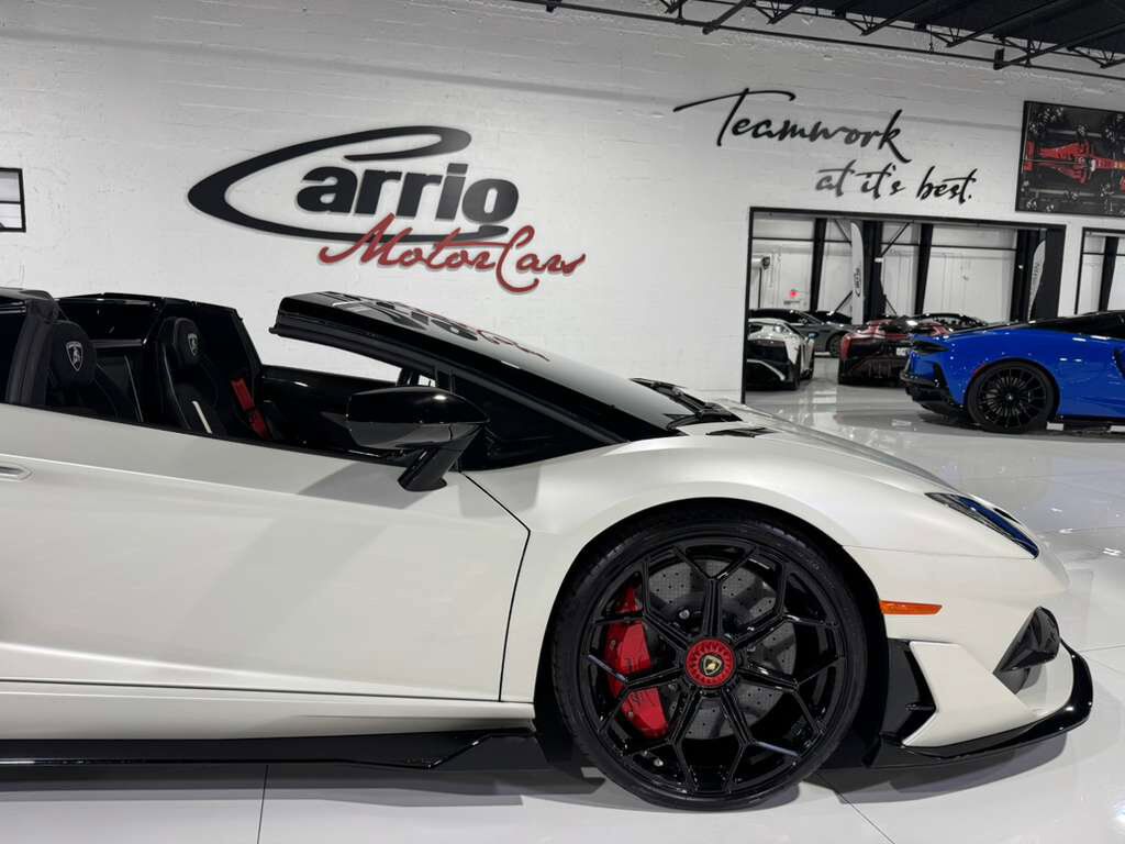 2020 Lamborghini Aventador SVJ Roadster Bianco Canopus paint, painted &quot;SVJ&quot;, Ad Personam interior, comfort seats AND MUCH MORE! Fort Lauderdale FL
