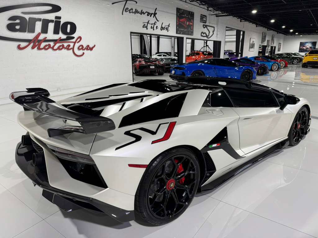2020 Lamborghini Aventador SVJ Roadster Bianco Canopus paint, painted &quot;SVJ&quot;, Ad Personam interior, comfort seats AND MUCH MORE! Fort Lauderdale FL