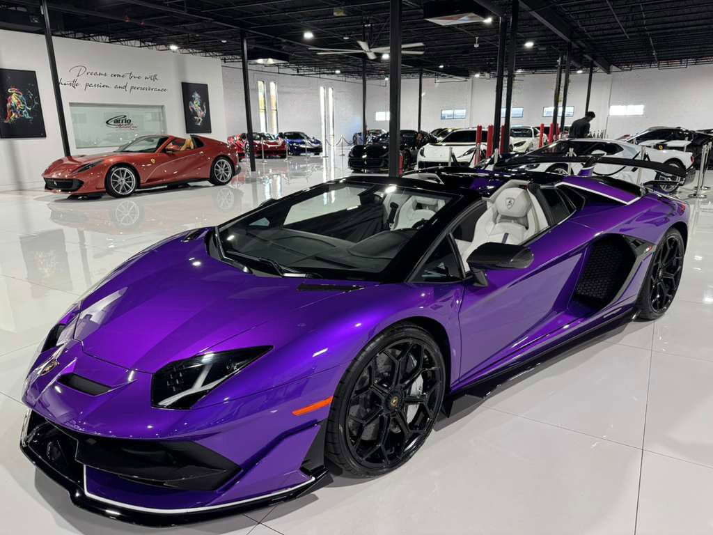 2020 Lamborghini Aventador SVJ Roadster Viola Pasifae paint, Ad Personam options, carbon galore AND MORE!!