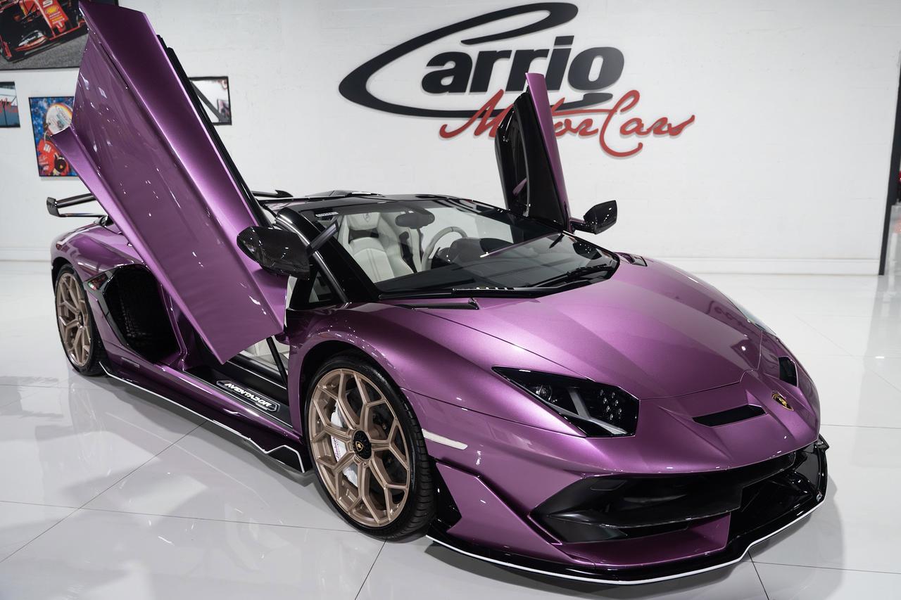 2020 Lamborghini Aventador SVJ Roadster Viola SE30 paint,painted "SVJ",Ad Personam interior,Sensonum audio,carbon galore & MORE Fort Lauderdale FL