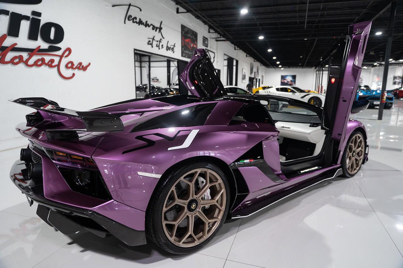2020 Lamborghini Aventador SVJ Roadster Viola SE30 paint,painted "SVJ",Ad Personam interior,Sensonum audio,carbon galore & MORE Fort Lauderdale FL